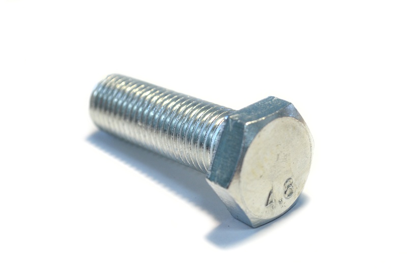 Болт шестигранный DIN 933,М6*14,бел.цинк,кг